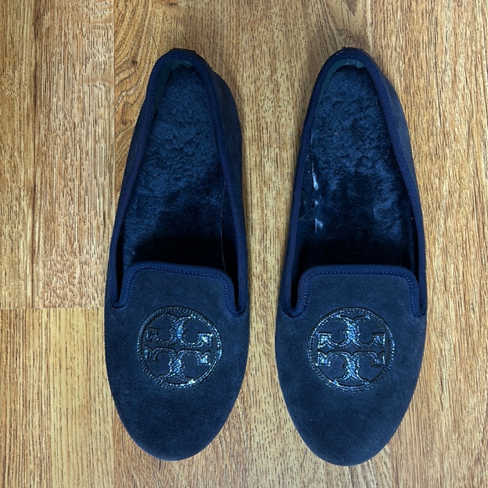 Tory Burch Navy Blue Loafers